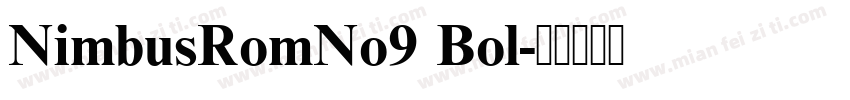 NimbusRomNo9 Bol字体转换